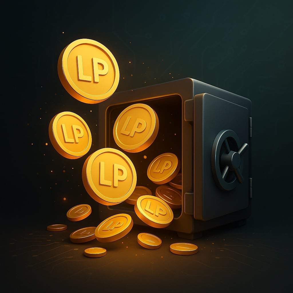Crypto Jackpot visualization showing token holders winning rewards through a lottery system on Solana blockchain